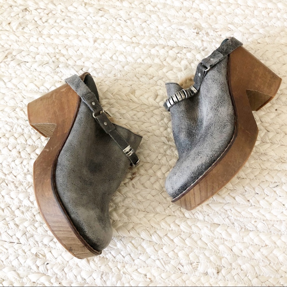Free People Leather Clogs Mules
